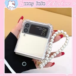 [CÓ SẴN] Ốp chống sốc Samsung Z Flip 3 - Z Flip4 - ZFlip3 - Flip4 5G kèm dây đeo ngọc sang trọng 2