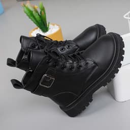  Bốt bé gái, Giày Bốt Cho Bé Gái 3 Tuổi Đến 10 Tuổi, Giày Bốt Cổ Cao Khóa Kéo Tiện Lợi, Boots Trẻ Em Gái Da Pu Mềm [A04] 7