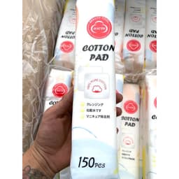 Bông Tẩy Trang Gấu Dâu 150 Miếng, Hatsu 100% Tự Nhiên, Không Gây Kích Ứng, Bông Vuông Hatsu Bông Mềm Bám Viền Vòng Quanh 8