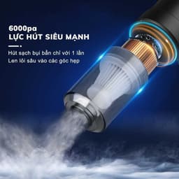 Máy Hút Bụi Mini Không Dây Lực Hút Làm Sạch Bàn Phím, Ô Tô,Nhỏ Gọn Pin Sạc Tiện Lợi 3