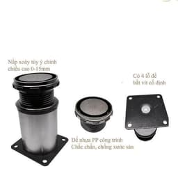 Chân Inox 80mm/100mm/150mm Dùng Cho Tủ Bếp, Kệ Tivi. Điều Chỉnh Được Độ Cao. Chất Liệu inox 304 Cao Cấp, Bền Đẹp 3