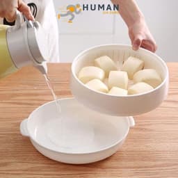 Bộ khay hấp lò vi sóng Việt Nhật (5625) 2 tầng chịu nhiệt tốt tiện lợi 2