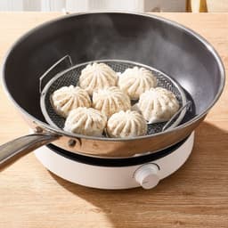 Khay lọc dầu SDFG, Chảo nhỏ giọt Tempura chống rỉ tròn, Tiện ích nhà bếp Lưới thép không gỉ có tay cầm Giỏ đựng nồi chiên không khí Trái cây 5