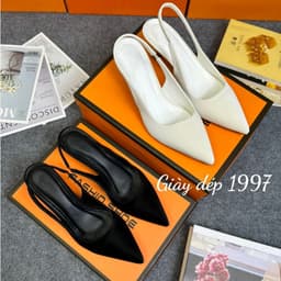 Giày cao gót 𝙔𝙐𝙇𝙄𝙉𝘼 5 phân quai hậu mũi nhọn chất tuyết nhung siêu xịn ( TA18 ) 9