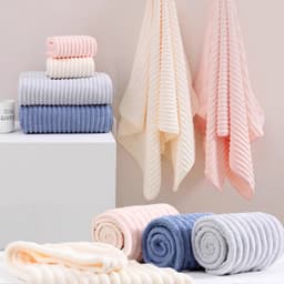 Mũ Quấn Tóc Siêu Thấm Nhanh Khô Cho Phụ Nữ Và Trẻ Em, Chất Liệu Cotton Mềm, Có Nút Cài 4