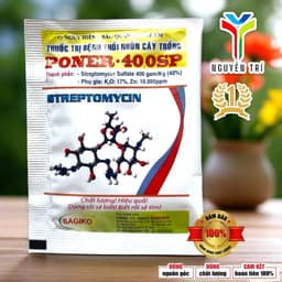 Sản Phẩm Quản Lý Vi Khuẩn Poner 400SP (Gói 6.5g) - Hoạt Chất Streptomycin, Bổ Sung Kali và Kẽm 5