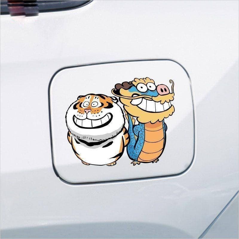 [HỎA TỐC] Decal Dán Hình  Rồng Hổ Grin Đa Năng Chống Thấm, Trang Trí Nhà Xe Máy Temxe.Net