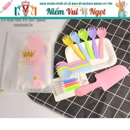 Set Dao Nĩa Dụng Cụ Cắt Chia Bánh Kem, Nĩa, Nến, Dĩa Giấy, Xẻng Bánh Sinh Nhật 4