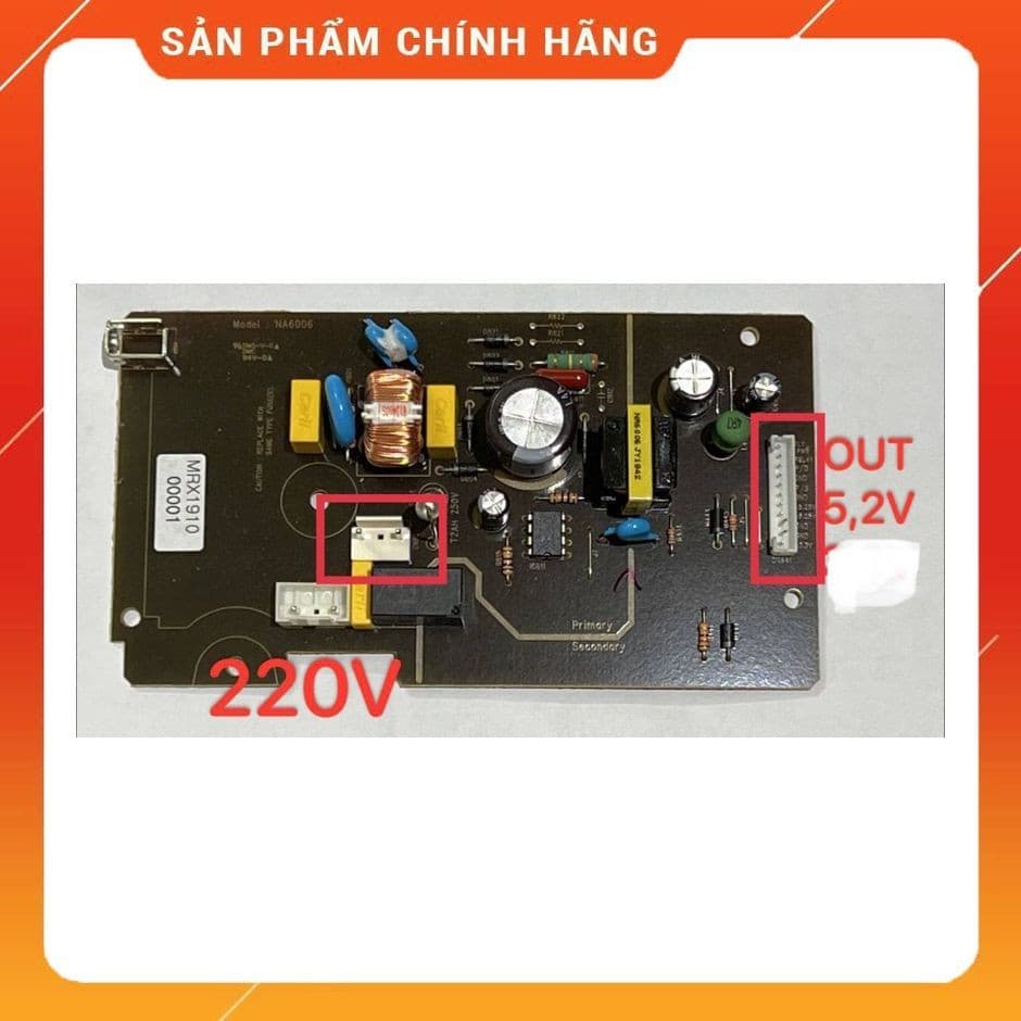 Mạch nguồn 220V điện ra: 5V 1.5A , 5.2V 1.5A