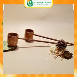 Gáo múc rượu gỗ dừa cao cấp, gáo dừa múc rượu hàng loại 1 dày dặn bền theo thời gian 1