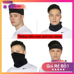 Khăn đa năng chống nắng đi phượt, chống bụi màu trơn nhiều màu lựa chọn 3