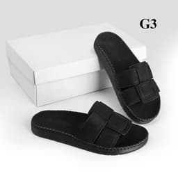 dép quai ngang da sáp nam Fashion, kiểu dáng trẻ trung, đế đúc liền khâu chỉ toàn bộ chắc chắn G1 3