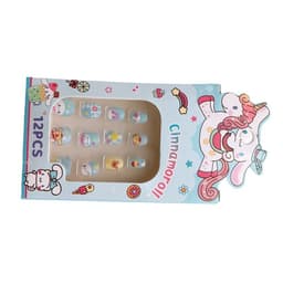 Bộ 12 Miếng Dán Móng Tay Sanrio Kids 12 Tờ, Móng Tay Bấm Hoạt Hình Dễ Thương Cho Bé Gái 5