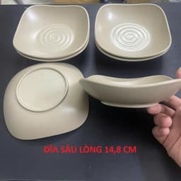 Combo 10 Đĩa nhựa vuông sâu Việt Nhật 2 size bé và trung, đĩa nhựa ABS cao cấp bền dày dặn nhà hàng 6