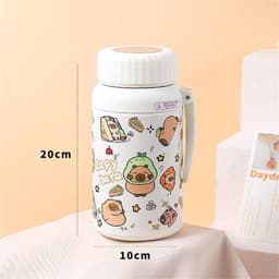 Cốc giữ nhiệt 700/1000ML Bình nước Capybara dung tích lớn Cốc giữ nhiệt bằng thép không gỉ cho bé trai và bé gái 8