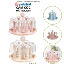 (Xả Lỗ) Cắm Cốc Hoa 6 cánh 8 cánh Chính Hãng VIỆT NHẬT (Mã 1306,1308) AMIZIN 1