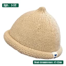 Mũ dưa COFORDOS, Mũ dệt kim ấm áp mùa thu đông cho trẻ em, Beanie màu trơn mềm mại thông thường cho bé 1-5 tuổi 2