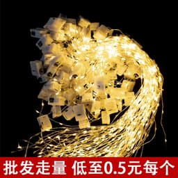 SỈ 100 đèn led đom đóm 1m sẵn pin làm hoa, hộp quà 6