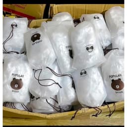 [ Set 100 CHIẾC] Màng bọc thực phẩm co giãn siêu dai có chun kèm túi gấu - Mũ chùm đầu 9