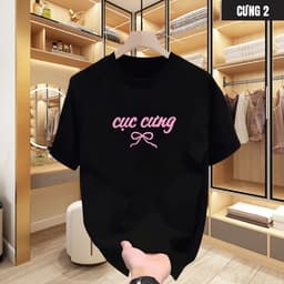 Áo thun nam nữ cổ tròn tay ngắn CƯNG form unisex chất cotton mềm mại, Tee shirt áo thun in local brand trẻ trung 2