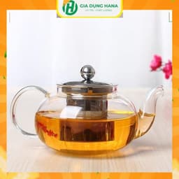 Ấm pha trà thủy tinh 400 ml chịu nhiệt borosilicate có lõi lọc trà inox 304 sang trọng 1