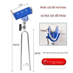 Chống Cần Câu Tay Bằng Kim Loại Kết Hợp Nhựa ABS, Xoay 360 Độ Chống Rỉ Tự Khóa Đa Năng Tiện Dụng SKK15 9