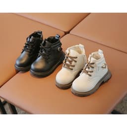 [Tăng 1 size] Giày bốt cổ cao bé trai bé gái lót lông nhẹ da PU khóa kéo thời trang HQ cho bé từ 6 tháng - 4 tuổi [2268] 4