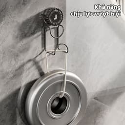 Móc Treo Thau Chậu Nhà Tắm Hút Chân Không Chịu Lực, Giá Cốc Hút Treo Đồ Đa Năng Không Khoan Đục Tiện Ích 4