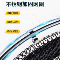 Rọng đựng cá Alibelo xanh ngọc khung kim loại mắt lưới nhỏ siêu bền, Rộng đựng cá khung kim loại 5