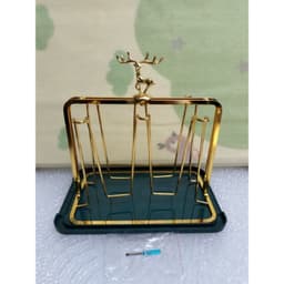 Khay úp cốc, Giá úp ly cốc Hươu Vàng kèm bộ hứng nước tiện dụng mẫu mã sang trọng hiện đại. cao cấp 4