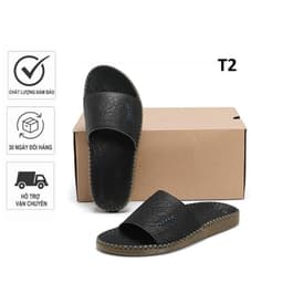 dép quai ngang da sáp nam Fashion, kiểu dáng trẻ trung, đế đúc liền khâu chỉ toàn bộ chắc chắn G1 7