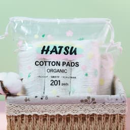 CB07 - Bông Tẩy Trang HATSU Cotton Pads ORGANIC 201M (Miếng Tròn) Dịu Nhẹ Cho Da Nhạy Cảm 3