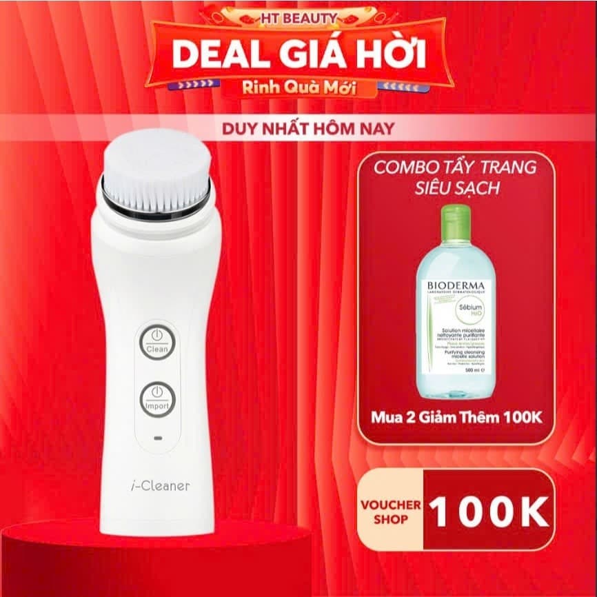 Máy rửa mặt công nghệ siêu âm bổ sung ION 3in1 Nanotime F62 làm sạch sâu cho làn da khỏe mạnh