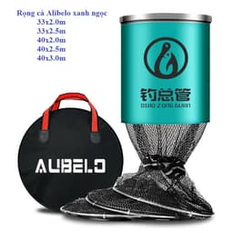 Rọng đựng cá Alibelo xanh ngọc khung kim loại mắt lưới nhỏ siêu bền, Rộng đựng cá khung kim loại 1