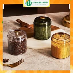 Combo 3 Hũ Đựng Gia Vị Có Kèm Thìa Khay Đựng Sang Trọng Thiết Kế Hiện Đại 1
