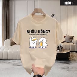 Áo thun cổ tròn unisex NHẬU chất cotton mềm mại, Tee shirt áo thun in local brand chính hãng phong cách boy phố 4