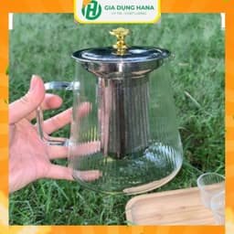 Bình Pha Trà Thủy Tinh Chịu Nhiệt Có Lưới Lọc Inox 304 An Toàn Siêu Bền 2