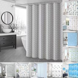 Rèm tắm INTERESTING, Rèm phòng tắm in hoạt hình 80x180cm, hiện đại có móc chống nấm mốc Rèm ngăn bồn tắm chống nước Trang trí phòng tắm 4
