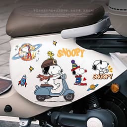 Snoopy Calf Electric Car Stickers Motorcycle Waterproof Scratch Battery Car Cover Body Stickers Personalized Creative Decoration TceX 1