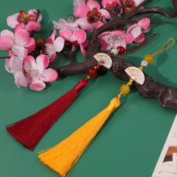 Tua Rua Bạch Phiến Gắn Quạt Cổ Trang - Phụ Kiện Treo Quạt Xếp, Quạt Tròn Họa Tiết Quạt Nhỏ Mini Cao Cấp 6
