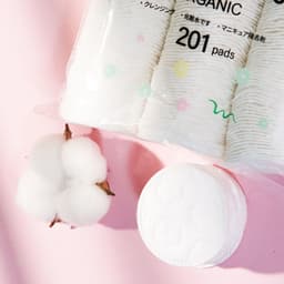 CB07 - Bông Tẩy Trang HATSU Cotton Pads ORGANIC 201M (Miếng Tròn) Dịu Nhẹ Cho Da Nhạy Cảm 5