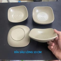 Combo 10 Đĩa nhựa vuông sâu Việt Nhật 2 size bé và trung, đĩa nhựa ABS cao cấp bền dày dặn nhà hàng 5