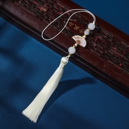 Tua Rua Bạch Phiến Gắn Quạt Cổ Trang - Phụ Kiện Treo Quạt Xếp, Quạt Tròn Họa Tiết Quạt Nhỏ Mini Cao Cấp 7