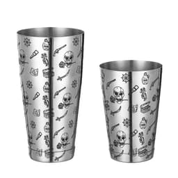 Boston Cocktail Shaker Với Thanh Họa Tiết Khắc Cocktail Shaker Tin Set - 800ml & 500ml 6