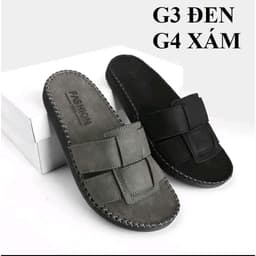 dép quai ngang da sáp nam Fashion, kiểu dáng trẻ trung, đế đúc liền khâu chỉ toàn bộ chắc chắn G8 3