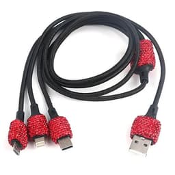 Mới Bling USB Sạc Xe Hơi 5V 2.1A Cổng Kép Nhanh Adapter Màu Hồng Trang Trí Ô Tô Kiểu Dáng Xe Kim Cương Phụ Kiện Xe Hơi Nội Thất Cho Người Phụ Nữ 9