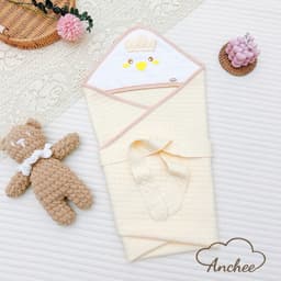 Chăn Ủ Xốp 4 Mùa Anchee Cho Bé Sơ Sinh Mẫu mới phối tai thú, chất liệu cotton xốp, kích thước 80 × 80cm. 7