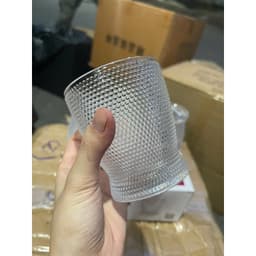 Bộ 6 chiếc cốc thủy tinh chấm bi , sang trọng thích hợp với nhiều đồ uống 280ml  Cao Cấp 6