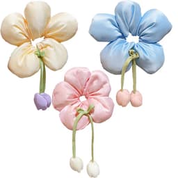 Dây buộc tóc hoa Tulip PHAO - Scrunchie hoa Đuôi Ngựa, phụ kiện tóc nữ cực hot 4