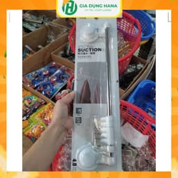 Thanh ngang treo đồ hút chân không, móc treo đồ hút chân không kèm móc 1